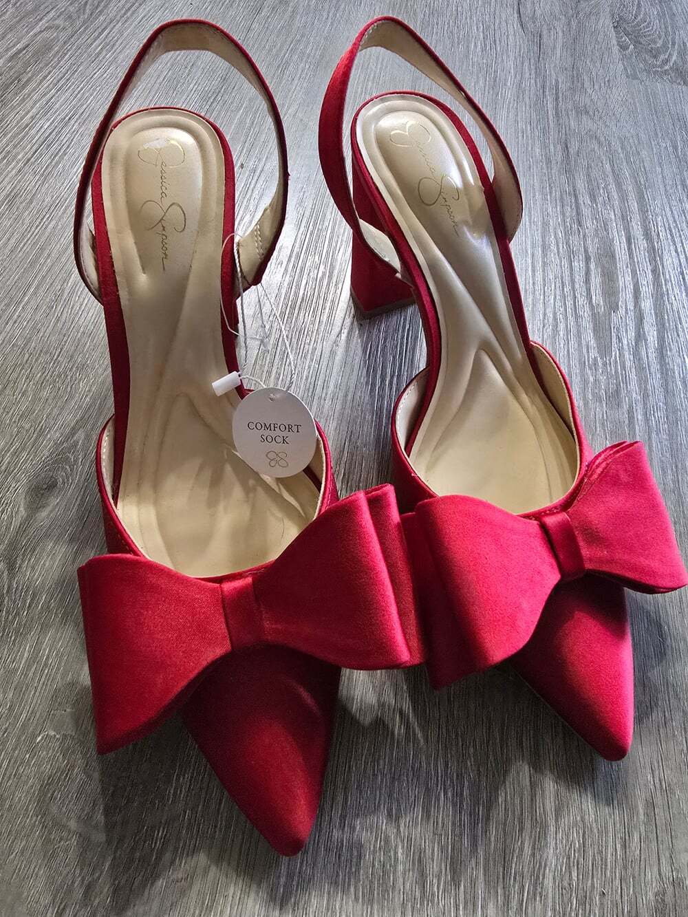Jessica Simpson Red Bow Heels size 6.5